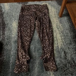 Women's - Urban Savage Gray Leopard Print Ruffle Leggings